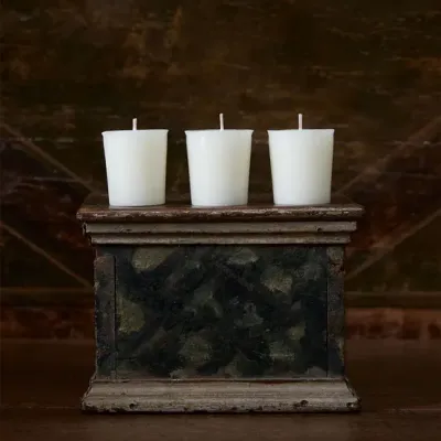 Ivory Beeswax Votives, Pack/3 - (10-15 hrs)