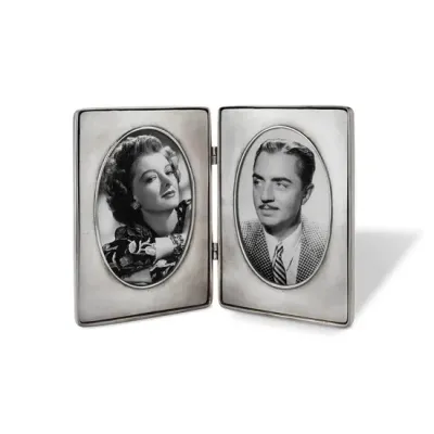 Piemonte Peltro Oval Double Frame