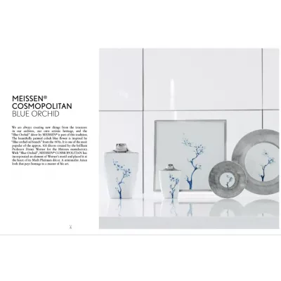 Blue Orchid Mesh White Dinnerware