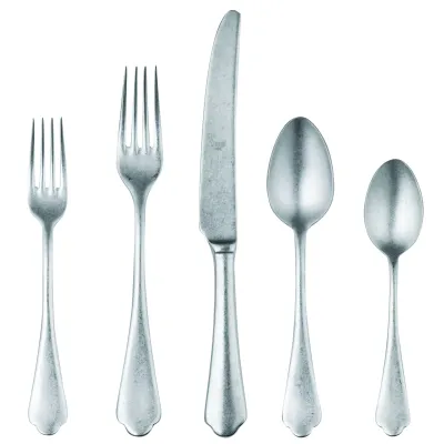 Dolce Vita Pewter 20-Pc Set (4 Table Forks, 4 Table Knives, 4 Dessert Spoons, 4 Dessert Forks, 4 USA Coffee Spoons)