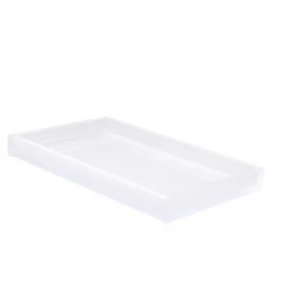 Ice Frosted Snow Lucite  Large Vanity Tray (10"W x 15"L x 1.75"H)