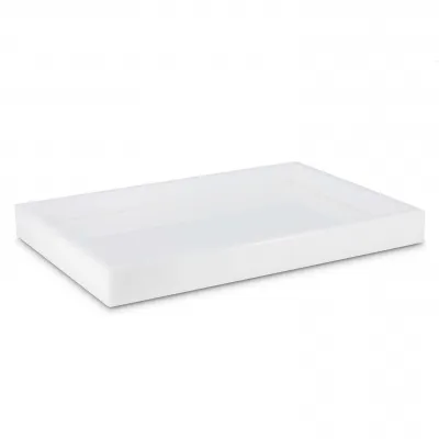 Ice White Lucite  Large Vanity Tray (10"W x 15"L x 1.75"H)