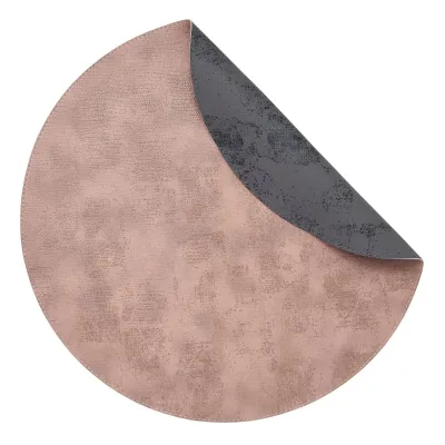 Tortosa Pink/Gray Set of 4 Placemats 16 in Round
