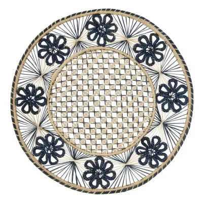 Kaia Navy Placemat 15 in Round