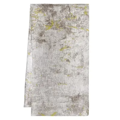 Argento Gray Metallic with Lime Set of 4 Napkins