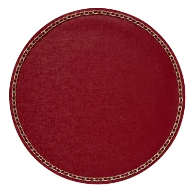 Coco Red Set of 4 Placemats 16 in Round