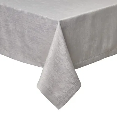 Lisbon Light Gray Tablecloth 70 in Round