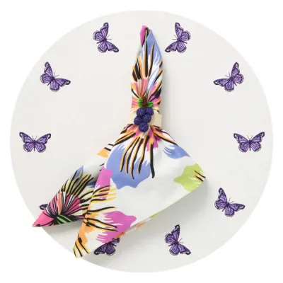 Mayfair Butterfly Placemats Set of Four Purple