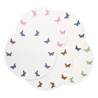 Mayfair Pink Set of 4 Placemats 16 in Round