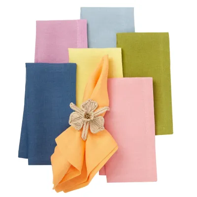 Seychelles Coral Pink Set of 4 Napkins 20 x 20 in
