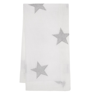 Starry Night Silver Stain-Resistant Table Linens