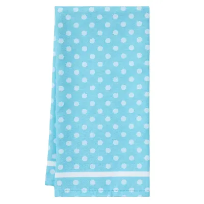 Polka Dot Turquoise Tea Towel 20 x 28 in