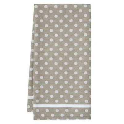 Polka Dot Chestnut Tea Towel 20 x 28 in