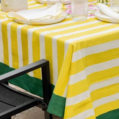 Lily of the Valley Green Easy-Care Table Linens