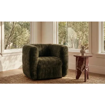 Robson Dark Green Swivel Chair