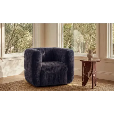 Robson Navy Swivel Chair