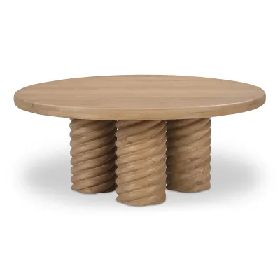 Treccia Oak Round Coffee Table