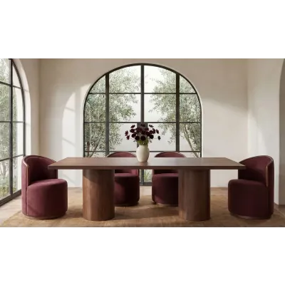 Hadley Warm Brown Dining Table