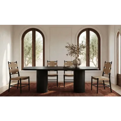 Daphne Black Dining Table Large