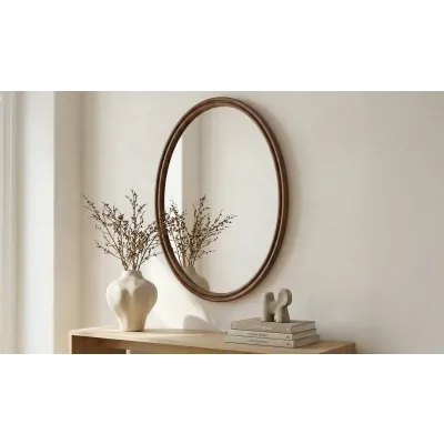 Alcott Walnut Oval Mirror