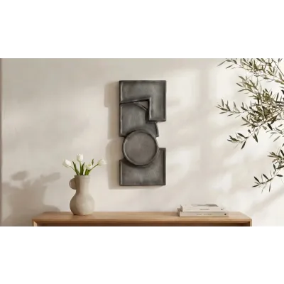 Teo Charcoal Wall Sculpture