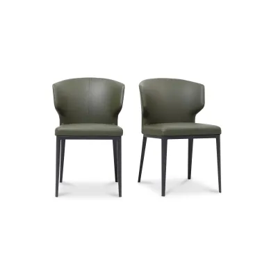 Delaney Dark Green Dining Chair Set of Two