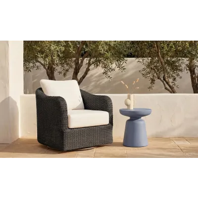 Bodhi Charcoal Outdoor Swivel Accent Chair