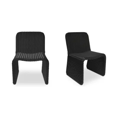 Ella Charcoal Outdoor Dining Chair Set of Two