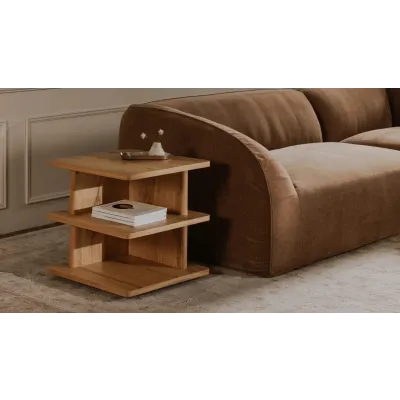 Casey Rustic Oak Side Table
