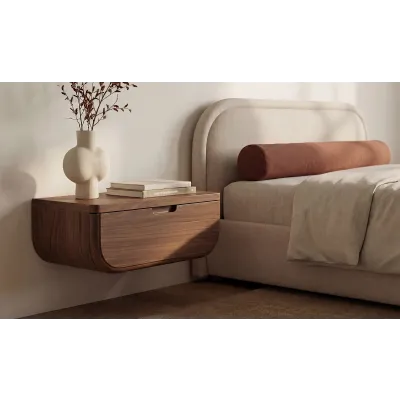 Hettie Dark Brown Floating Nightstand