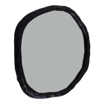 Foundry Small Round Mirror Black