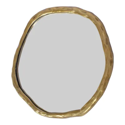 Foundry Small Round Mirror Gold