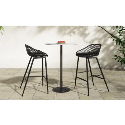 Tori White Marble Outdoor Counter Table