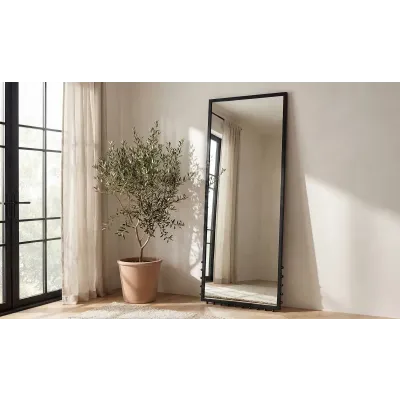 Figaro Black Floor Mirror