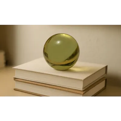 Bonn Olive Cast Glass Decorative Object
