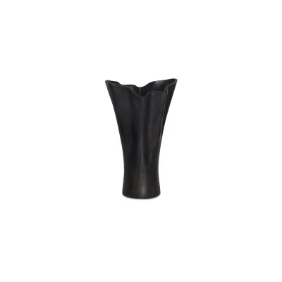 Yeri Black Cast Aluminum Vase