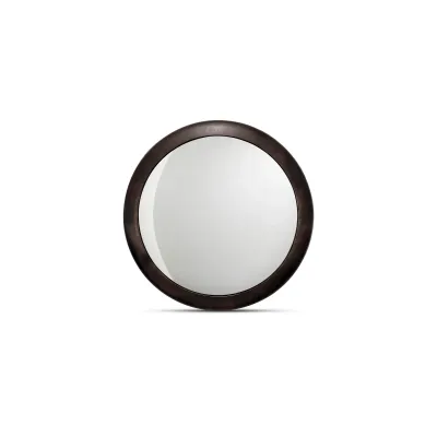 Otis Blackened Bronze Round Mirror