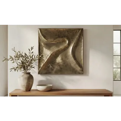 Bode Aged Brass Wall Sculpture