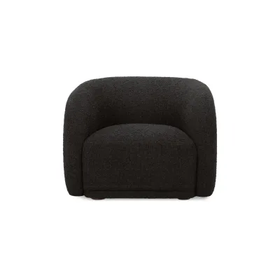 Faye Black Boucle Accent Chair