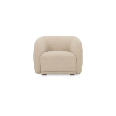 Faye Beige Boucle Accent Chair