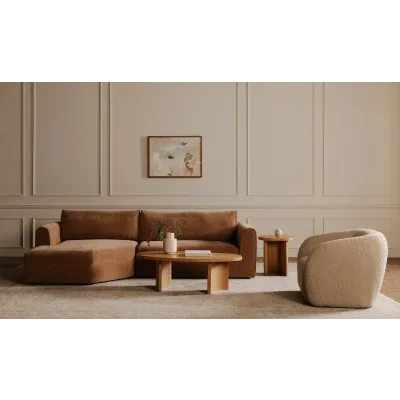 Faye Beige Boucle Accent Chair