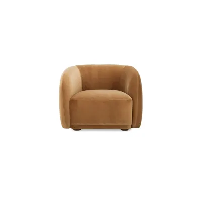 Faye Tan Faux Mohair Accent Chair
