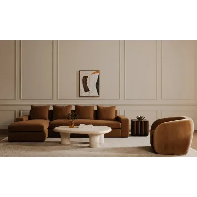 Faye Tan Faux Mohair Accent Chair
