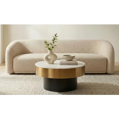 Faye Beige Boucle Sofa