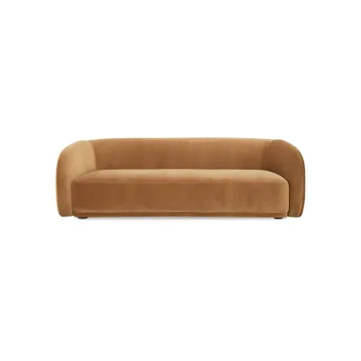 Faye Tan Faux Mohair Sofa