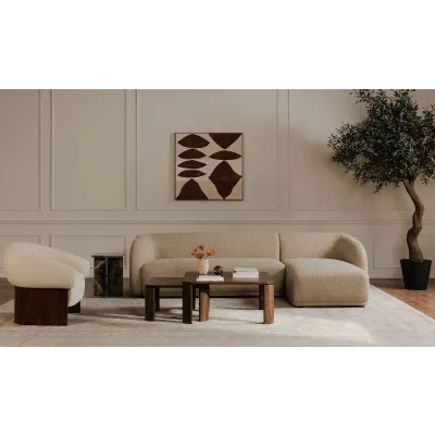 Faye Beige Boucle Sectional