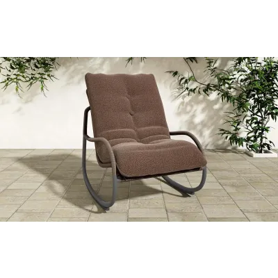 Lyra Brown Outdoor Rocking Chair