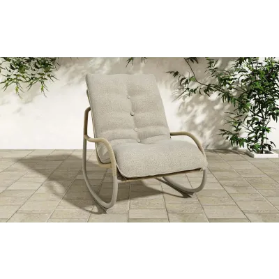 Lyra Beige Outdoor Rocking Chair