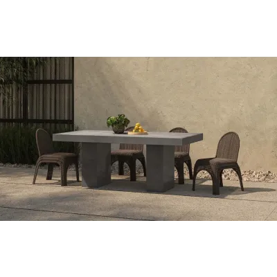 Kendall Brown Outdoor Dining Chair Set of Two