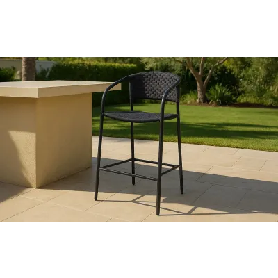 Zola Dark Brown Outdoor Bar Stool